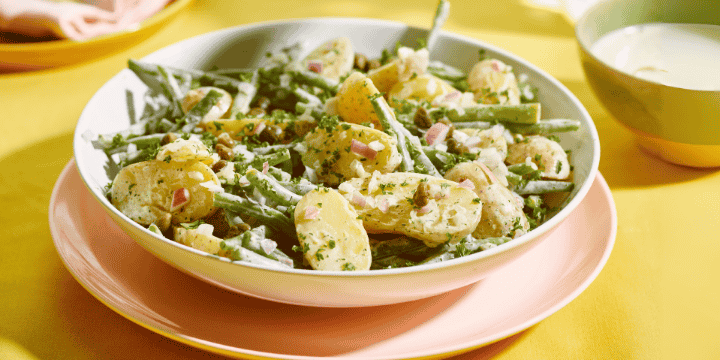 Aardappelsalade met bonen en dragonmayonaise